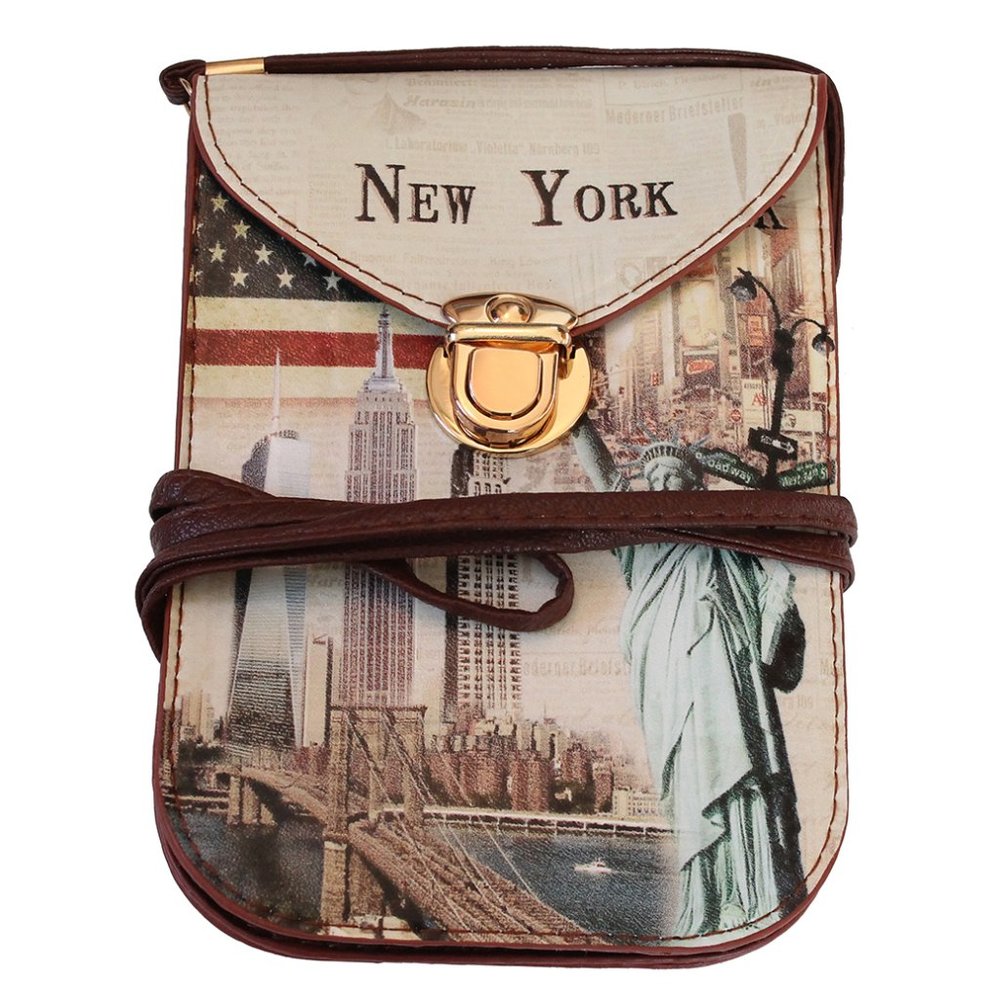NY Souvenir Cellphone Crossbody Bag-Liberty Statue